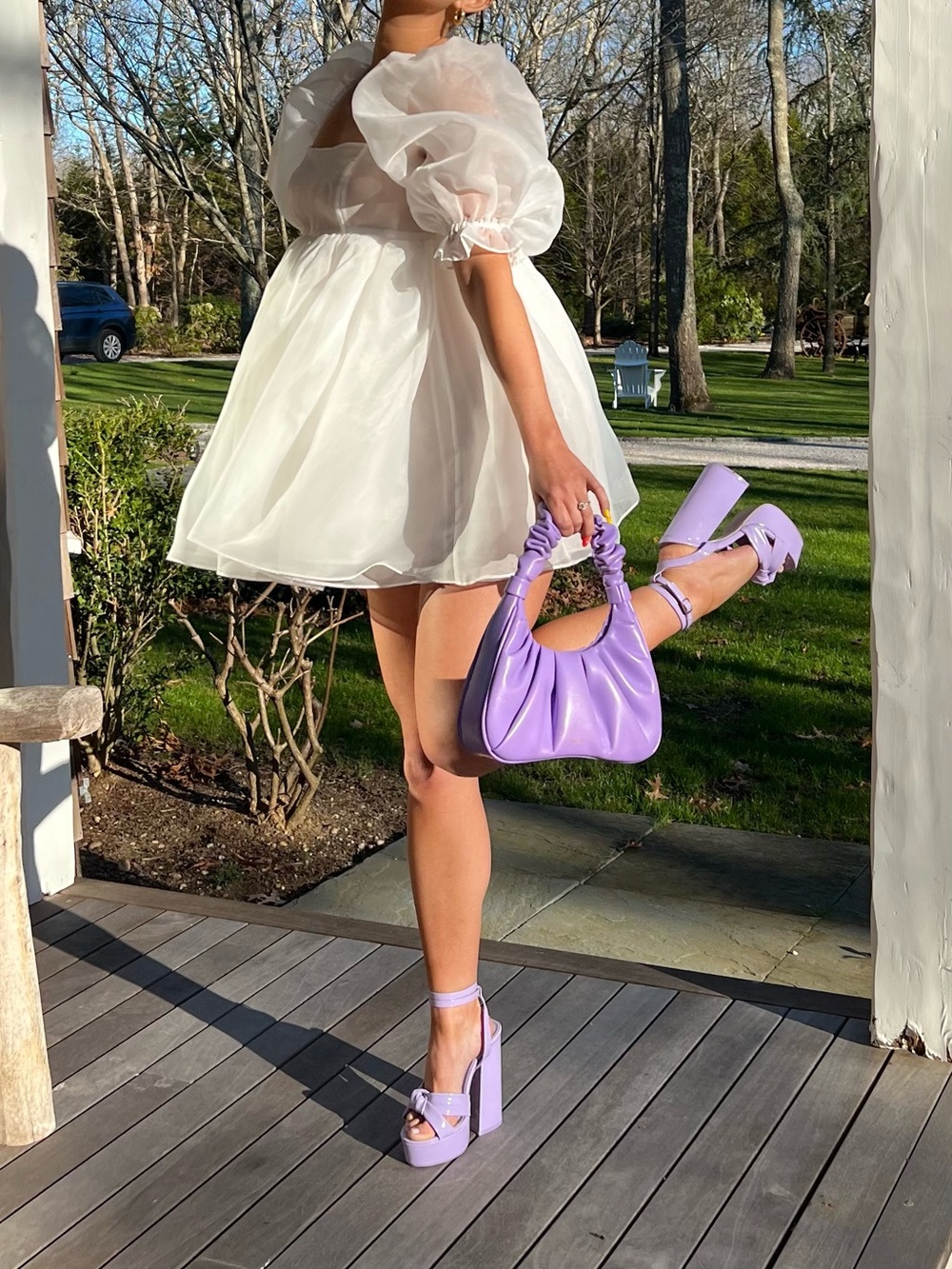 Selkie Ivory Puff Dress - Size S - Worn Once - Organza Puff Sleeve Mini